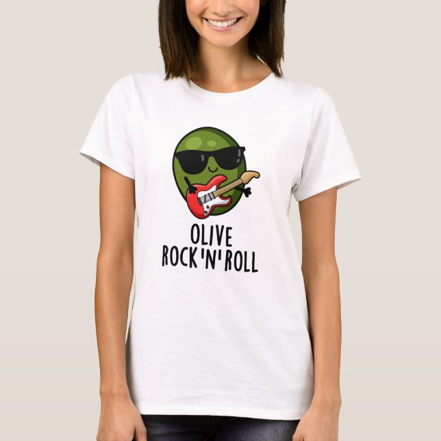 Camiseta Roca De Oliva Y Pun De Olivo De Rockero Gracioso (Anverso)