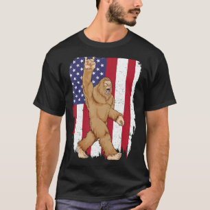 Camiseta Roca de pie y rollo USA Bandera estadounidense Sas