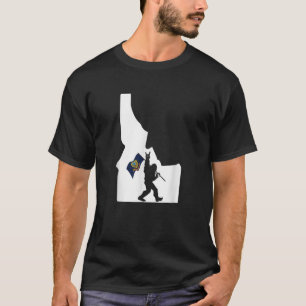 Camiseta Roca de pie y Silhouette Roll Estado de Idaho Fl