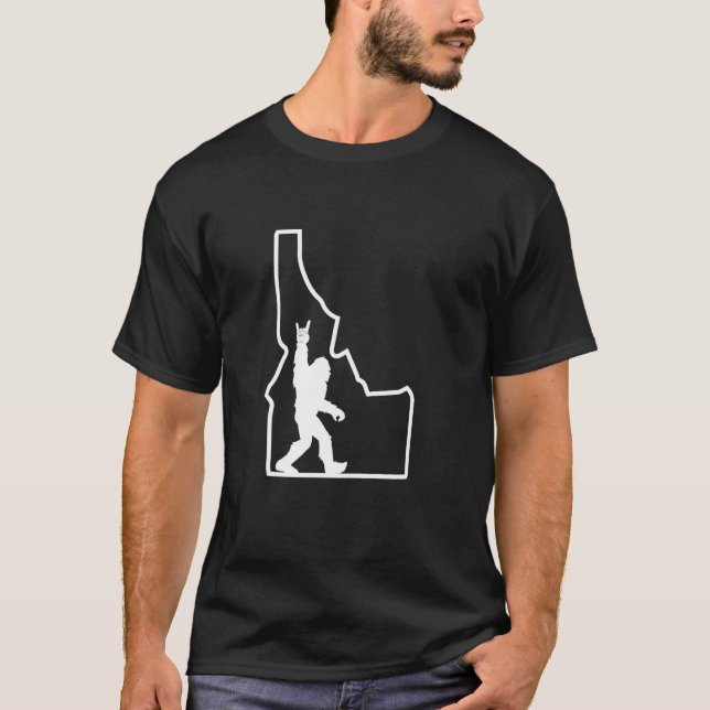 Camiseta Roca de pie y Silhouette Roll Estado de Idaho Sa (Anverso)