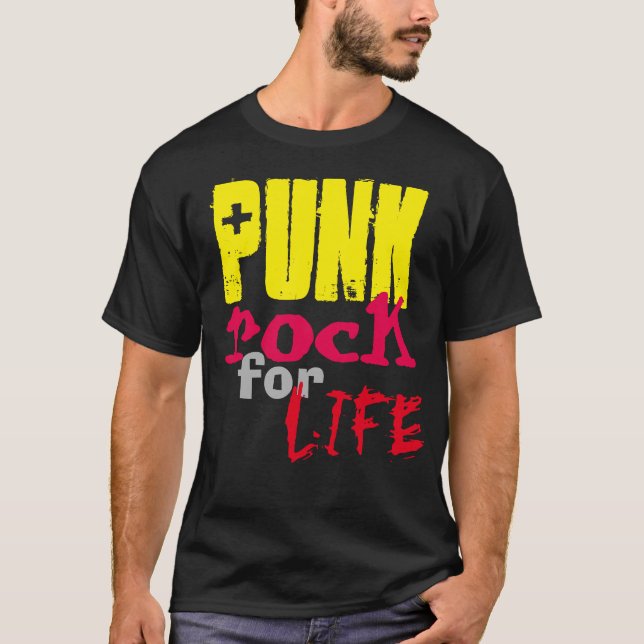 Camiseta Roca de punk para LIFE T-SHIRT (Anverso)