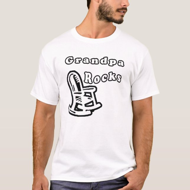 Camiseta Roca del abuelo - BW (Anverso)