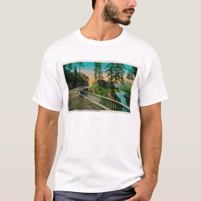 Camiseta Roca del diente en el río de Columbia (Anverso)