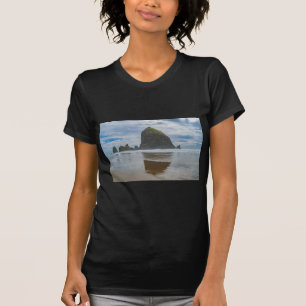 Camiseta Roca del Haystack, playa del cañón, Oregon