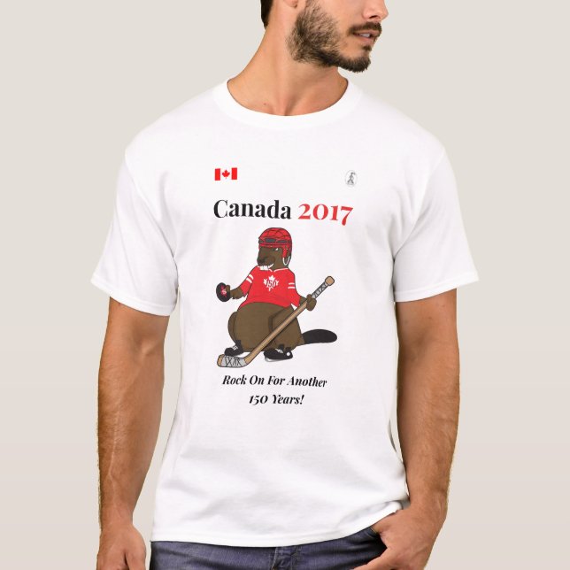 Camiseta Roca del hockey de Canadá 150 en 2017 encendido (Anverso)
