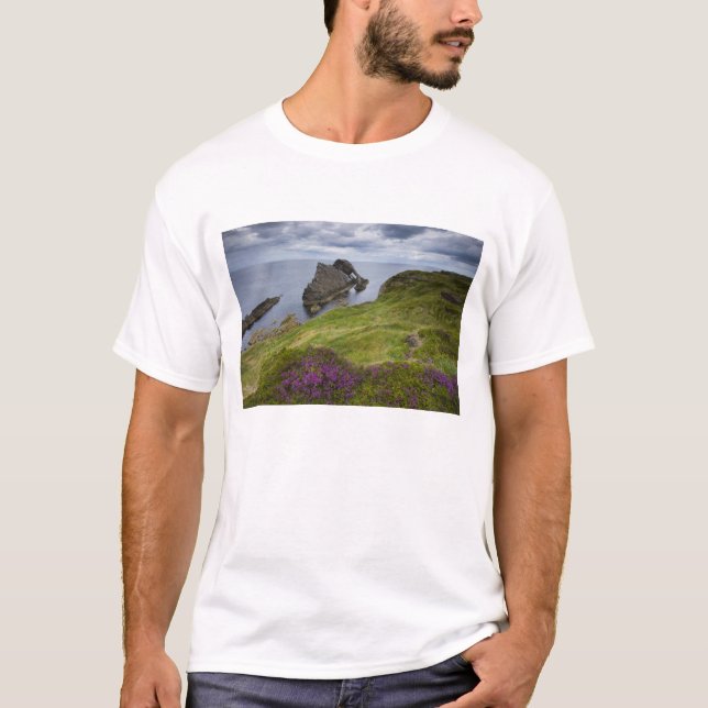 Camiseta Roca del violín del arco, Portknockie, Escocia (Anverso)