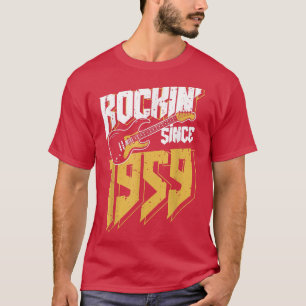 Camiseta Roca desde 1959 Fan de la Música Rock Vintage Cump