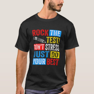 Camiseta Roca divertida el equipo del día de prueba de cose