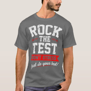 Camiseta Roca divertida el equipo del día de prueba de cose