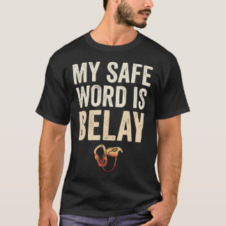 Camiseta Roca Divertida Mi Palabra de Seguridad Es