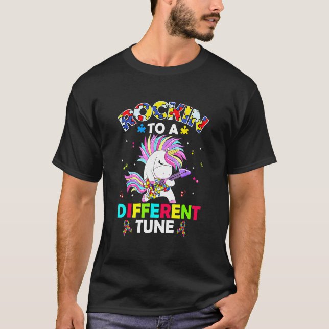 Camiseta Roca Divertida Tocando Una Melodía Diferente Unico (Anverso)