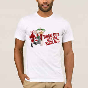 Camiseta ¡Roca hacia fuera con su calcetín hacia fuera!