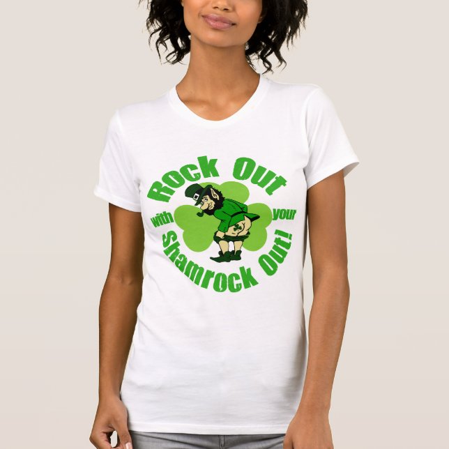 Camiseta Roca hacia fuera con su trébol hacia fuera (Anverso)