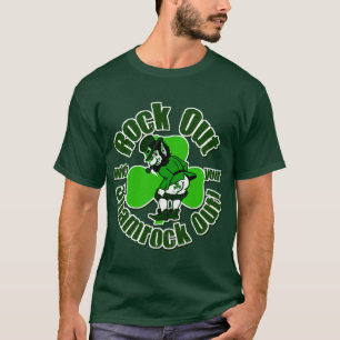Camiseta ¡Roca hacia fuera con su trébol hacia fuera!