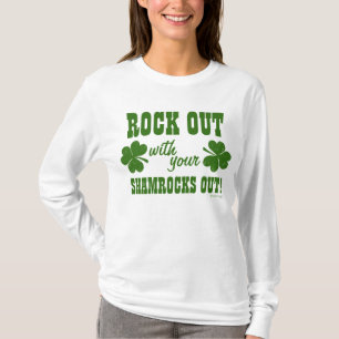 Camiseta ¡Roca hacia fuera con sus tréboles hacia fuera!