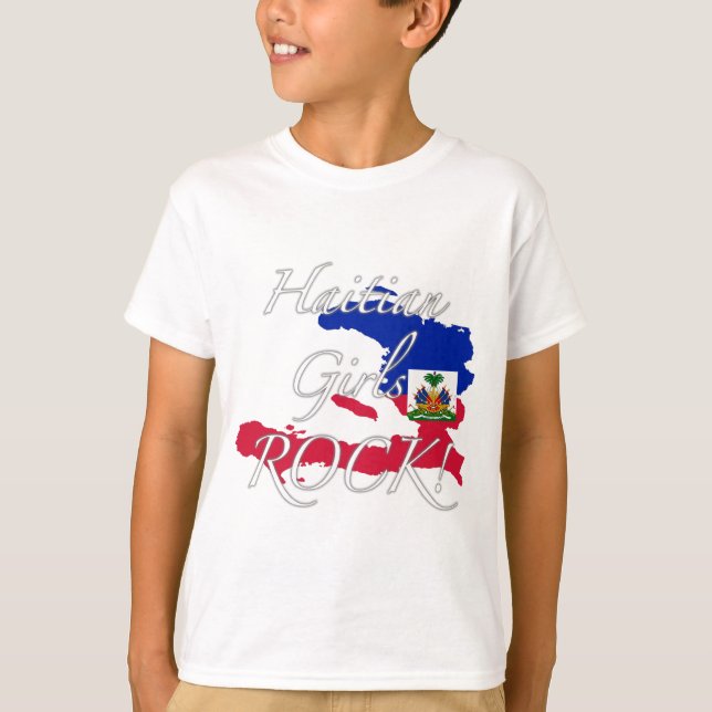 Camiseta ¡Roca haitiana de los chicas! (Anverso)