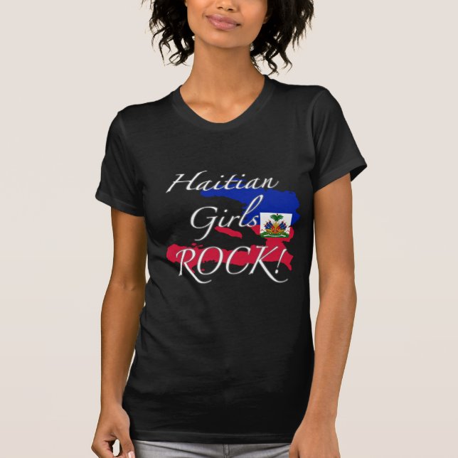 Camiseta ¡Roca haitiana de los chicas! (Anverso)
