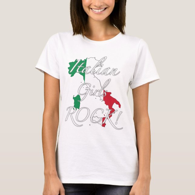 Camiseta ¡Roca italiana de los chicas! (Anverso)