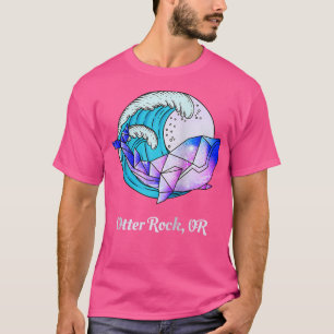 Camiseta Roca Otter O Asesino de pintura geométrica de orca