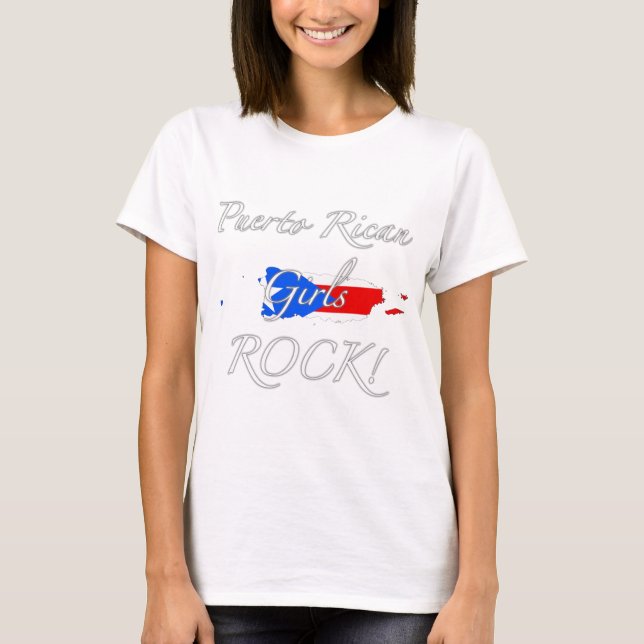 Camiseta ¡Roca puertorriqueña de los chicas! (Anverso)