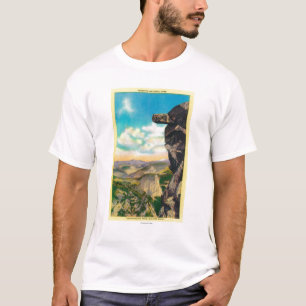 Camiseta Roca sobresaliente en el glaciar PointYosemite, CA