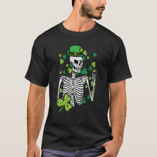 Camiseta Roca St Patrick Day Skeleton Saint Paddys Rocker M
