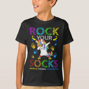 Camiseta Roca Unicornio Sacude Tus Calcetines Mundo Concien