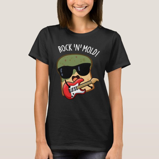 Camiseta Roca y Moho Chiste de Pan Divertido con Fondo Oscu (Anverso)