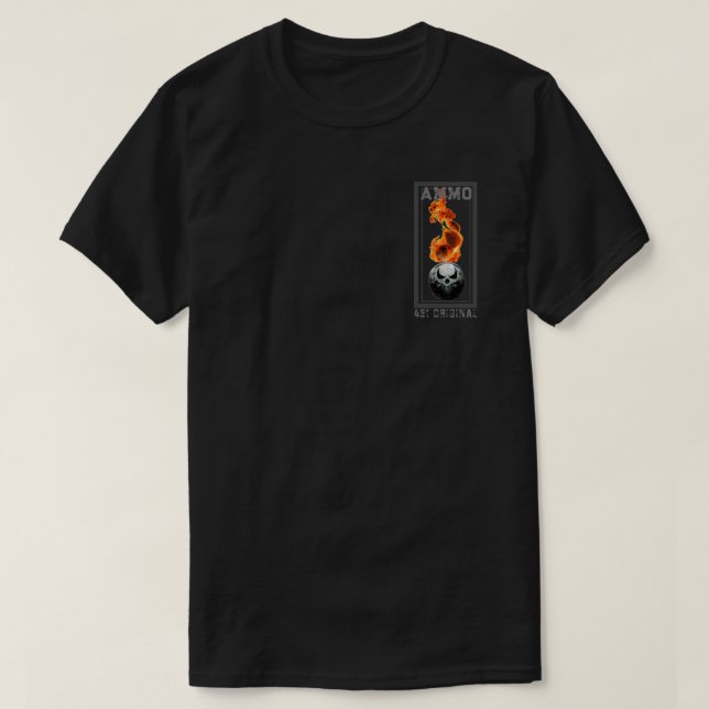Camiseta Roca y rollo Pisspot AMMO (Diseño del anverso)