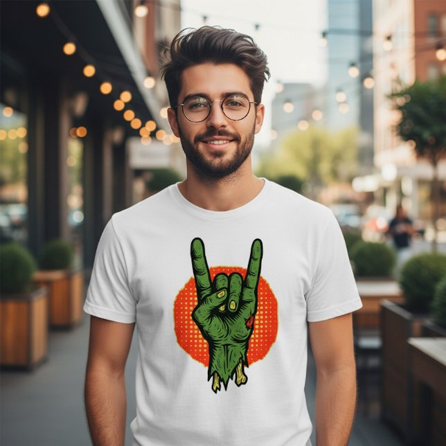 Camiseta ¡Roca Zombie en Mano! (Subido por el creador)