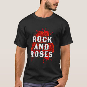Camiseta Rocanrolero ROCK Y ROSAS Jardín Rosas Divertidas