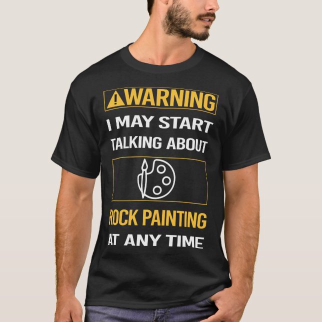 Camiseta Rocas de advertencia divertidas (Anverso)