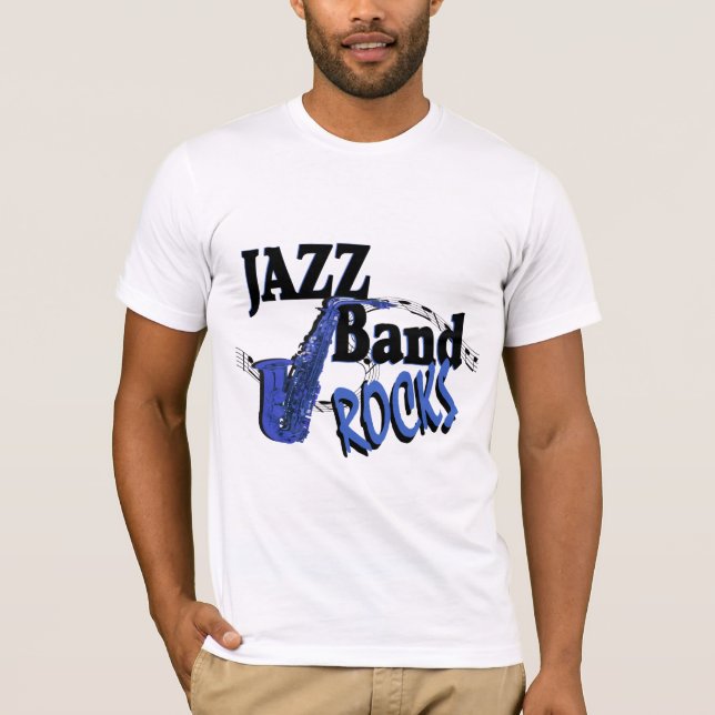 Camiseta Rocas de banda de jazz (Anverso)