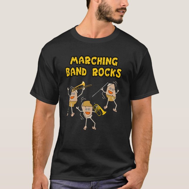 Camiseta Rocas de bandas de marcha (Anverso)