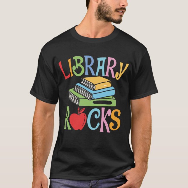 Camiseta Rocas de biblioteca (Anverso)