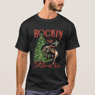 Camiseta Rocas de caballos en torno al árbol occidental