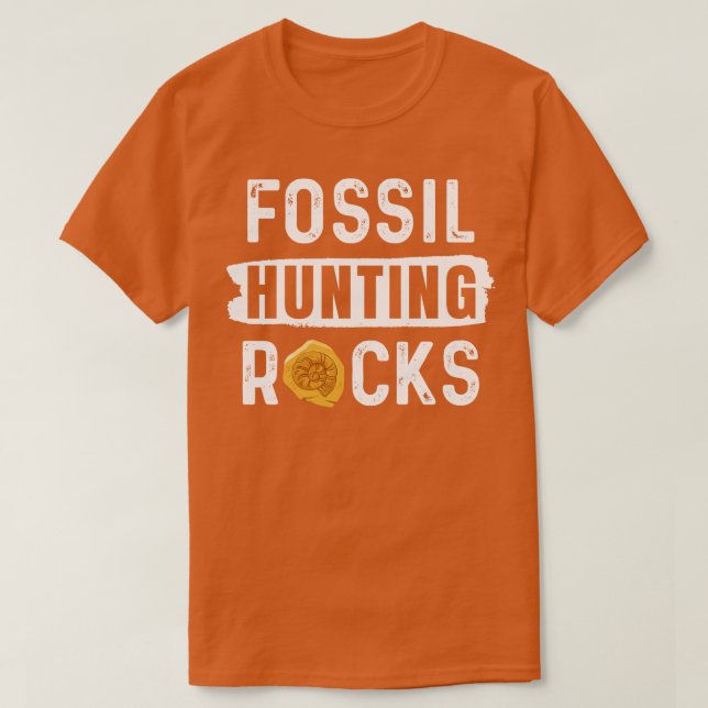 Camiseta Rocas de caza de fósiles (Diseño del anverso)
