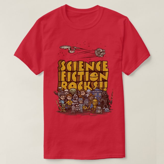 Camiseta Rocas de ciencia ficción (Diseño del anverso)