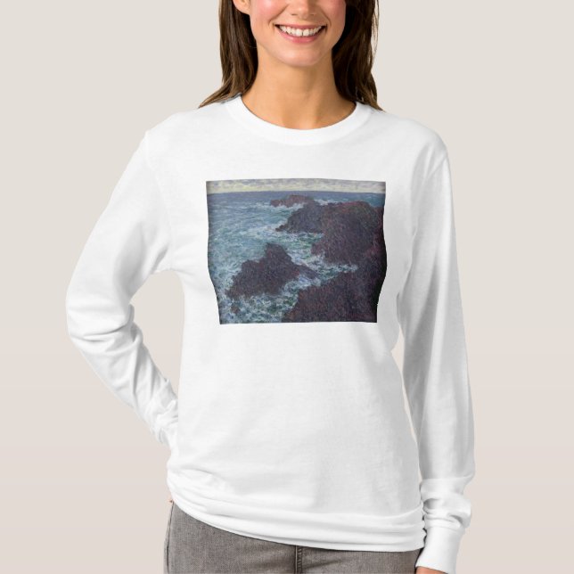 Camiseta Rocas de Claude Monet el | en el Belle-Ile, la (Anverso)