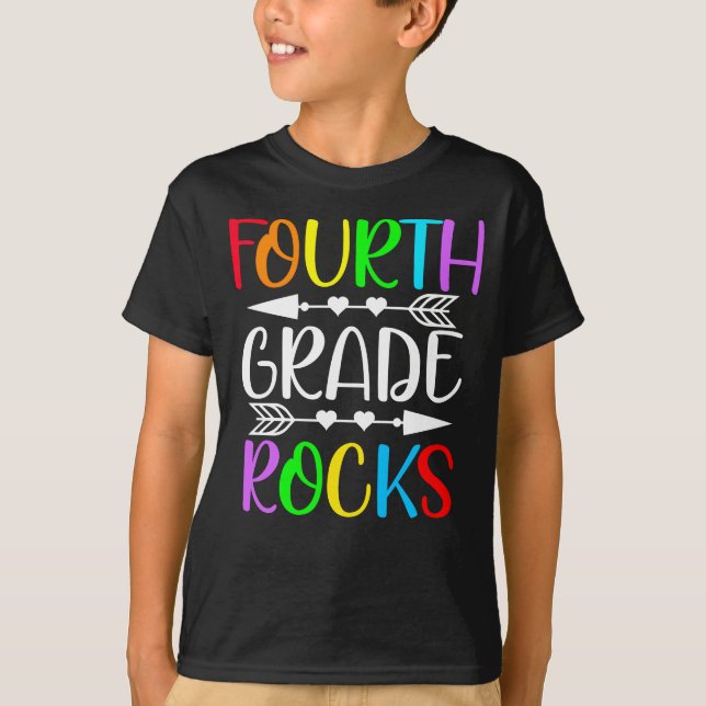 Camiseta rocas de cuarto grado (Anverso)