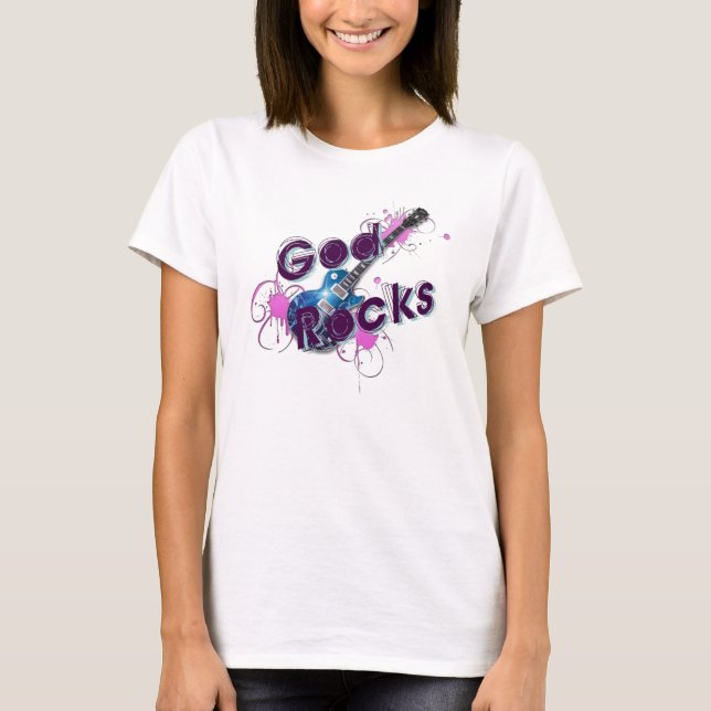 Camiseta ¡Rocas de dios! (Anverso)