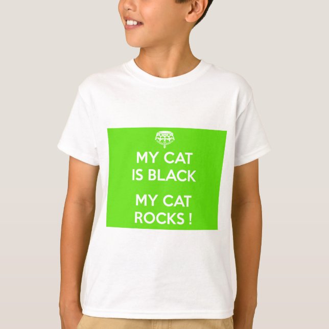 Camiseta Rocas de gato negro (Anverso)