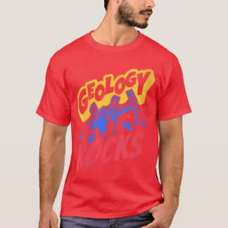 Camiseta Rocas de geología para mujeres Diseño de cómic atr
