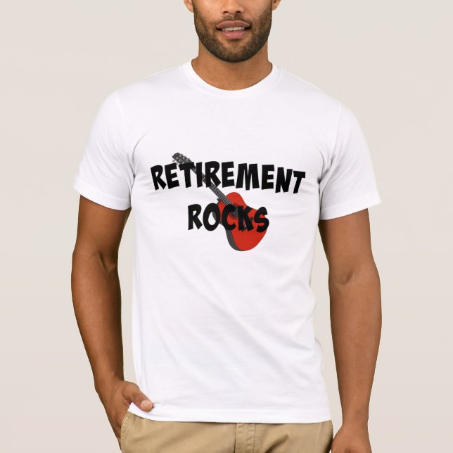 Camiseta Rocas de jubilación, guitarra roja (Anverso)