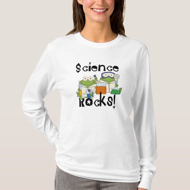 Camiseta Rocas de la ciencia de las ranas (Anverso)