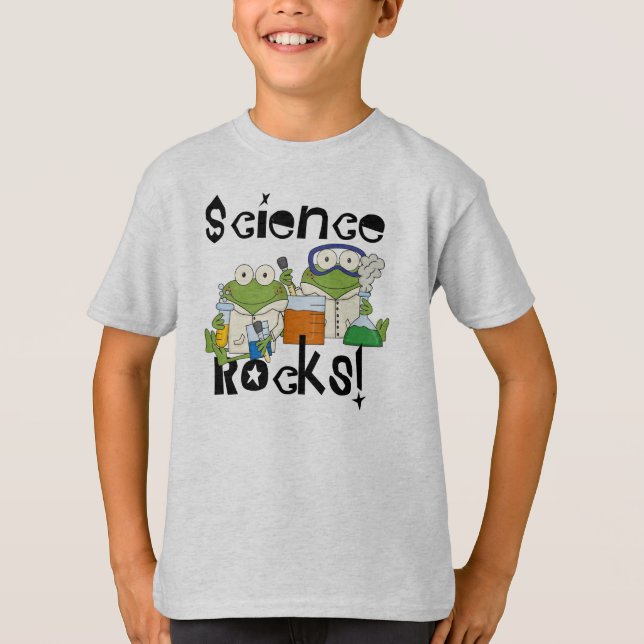 Camiseta Rocas de la ciencia de las ranas (Anverso)