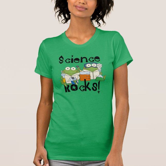 Camiseta Rocas de la ciencia de las ranas (Anverso)