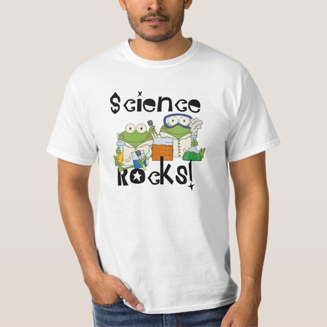 Camiseta Rocas de la ciencia de las ranas (Anverso)