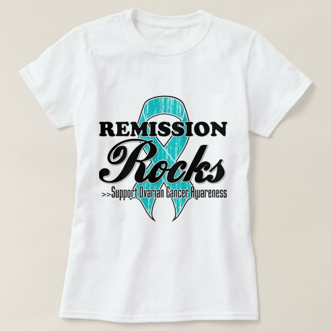 Camiseta Rocas de la remisión - conciencia del cáncer (Diseño del anverso)