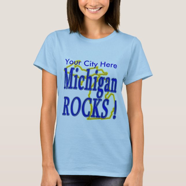 Camiseta ¡Rocas de Michigan! (Anverso)
